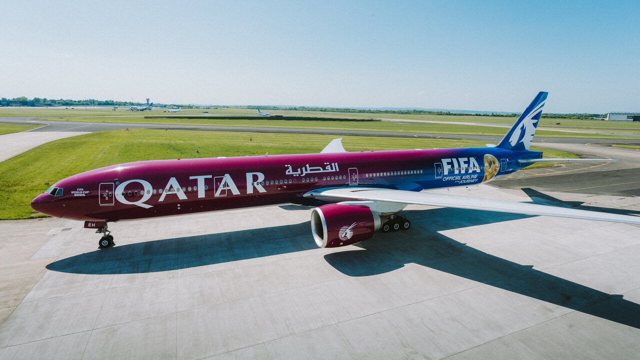 【非売品】FIFA2026×Qatar Airwaysコラボ パジャマS,M Qatar Airways Unveils FIFA Special Livery and Bespoke Onboard